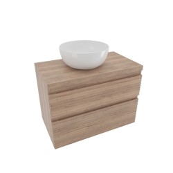 Kúpeľňová skrinka 2 zásuvková s krycou doskou Naturel Savona 78x53x44, 8 cm dub Halifax mat SAVONA280DHD (SAVONA280DHD)