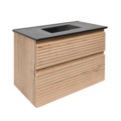 Kúpeľňová skrinka 2 zásuvková s umývadlom Naturel Savona 78x53x44, 8 cm dub Halifax mat SAVONA280DHC (SAVONA280DHC)