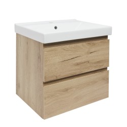 Kúpeľňová skrinka 2 zásuvková s umývadlom SAT B-Way 59x50x45 cm dub mat BWAY260OAKU1 (BWAY260OAKU1)