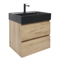 Kúpeľňová skrinka 2 zásuvková s umývadlom SAT B-Way 59x50x45 cm dub mat BWAY260OAKU2B2B (BWAY260OAKU2B2B)