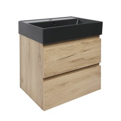 Kúpeľňová skrinka 2 zásuvková s umývadlom SAT B-Way 59x50x45 cm dub mat BWAY260OAKU2BB (BWAY260OAKU2BB)