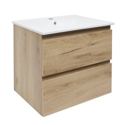 Kúpeľňová skrinka 2 zásuvková s umývadlom SAT B-Way 59x50x45 cm dub mat BWAY260OAKU4BI (BWAY260OAKU4BI)