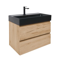 Kúpeľňová skrinka 2 zásuvková s umývadlom SAT B-Way 79x50x45 cm dub mat BWAY280OAKU2B2B (BWAY280OAKU2B2B)