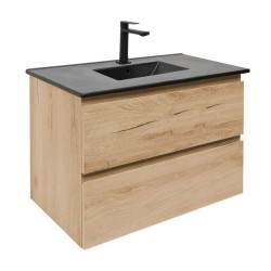 Kúpeľňová skrinka 2 zásuvková s umývadlom SAT B-Way 79x50x45 cm dub mat BWAY280OAKU4B2B (BWAY280OAKU4B2B)