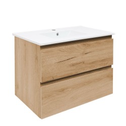 Kúpeľňová skrinka 2 zásuvková s umývadlom SAT B-Way 79x50x45 cm dub mat BWAY280OAKU4BI (BWAY280OAKU4BI)