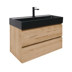 Kúpeľňová skrinka 2 zásuvková s umývadlom SAT B-Way 99x50x45 cm dub mat BWAY2100OAKU2B2B (BWAY2100OAKU2B2B)