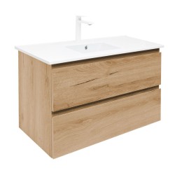 Kúpeľňová skrinka 2 zásuvková s umývadlom SAT B-Way 99x50x45 cm dub mat BWAY2100OAKU4B2 (BWAY2100OAKU4B2)
