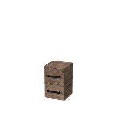 Kúpeľňová skrinka nízka s čiernou úchytkou SAT Cube Way 32,5x49,3x33 cm dub Wellington mat CUBE3CN32DW (CUBE3CN32DW)