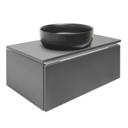 Kúpeľňová skrinka s doskou SAT Feel 80x30x46 cm antracit mat SATFEEL80ANTD (SATFEEL80ANTD)
