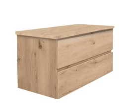 Kúpeľňová skrinka s dubovou krycou doskou SAT B-Way dub mat BWAY2100OAKDESK (BWAY2100OAKDESK)