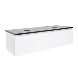 Kúpeľňová skrinka s kamennou krycou doskou SAT B-WAY 119x30x45 cm biela lesk BWAY120WTK (BWAY120WTK)
