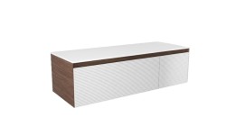 Kúpeľňová skrinka s krycou doskou Naturel Monza 119x30x45 cm orech mat MONZA120WND (MONZA120WND)