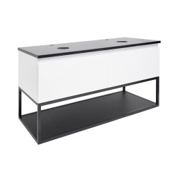 Kúpeľňová skrinka s krycou doskou SAT B-Way 119x30x45 cm biela lesk BWAY120WTKF (BWAY120WTKF)