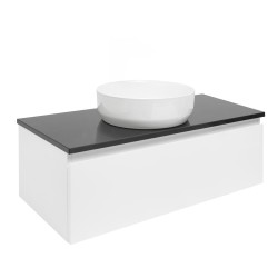 Kúpeľňová skrinka s krycou doskou SAT B-WAY 99x30x45 cm biela lesk BWAY100WTK (BWAY100WTK)