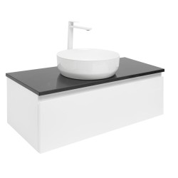 Kúpeľňová skrinka s krycou doskou SAT B-WAY 99x30x45 cm biela lesk BWAY100WTKUB (BWAY100WTKUB)