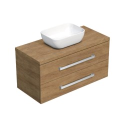 Kúpeľňová skrinka s krycou doskou SAT Cube Way 100x46,5x46 cm dub Hickory CUBE461003DHSAT45 (CUBE461003DHSAT45)