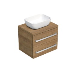 Kúpeľňová skrinka s krycou doskou SAT Cube Way 60x47,5x46 cm dub Hickory CUBE461603DH45 (CUBE461603DH45)