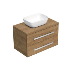 Kúpeľňová skrinka s krycou doskou SAT Cube Way 80x47, 5x46 cm dub Hickory CUBE46803DH45 (CUBE46803DH45)