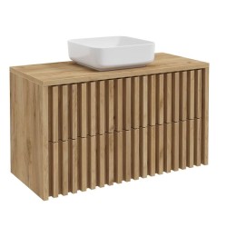 Kúpeľňová skrinka s krycou doskou SAT Delano 100x56x46 cm dub mat DELANO100ZDDE (DELANO100ZDDE)
