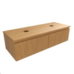 Kúpeľňová skrinka s krycou doskou SAT Evolution 118x30x44, 5 cm dub medový mat SATEVO120DMD (SATEVO120DMD)