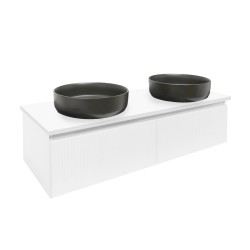 Kúpeľňová skrinka s krycou doskou SAT Evolution 118x30x44, 8 cm biela mat SATEVO120WMD (SATEVO120WMD)