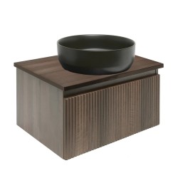 Kúpeľňová skrinka s krycou doskou SAT Evolution 58x30x44, 8 cm orech mat SATEVO60NAD (SATEVO60NAD)