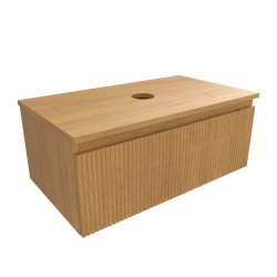 Kúpeľňová skrinka s krycou doskou SAT Evolution 78x30x44, 5 cm dub medový mat SATEVO80DMD (SATEVO80DMD)