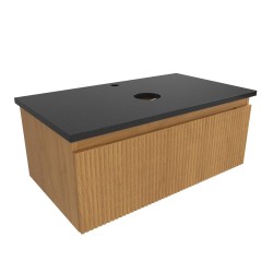 Kúpeľňová skrinka s krycou doskou SAT Evolution 78x30x44, 5 cm dub medový mat SATEVO80DMZ (SATEVO80DMZ)
