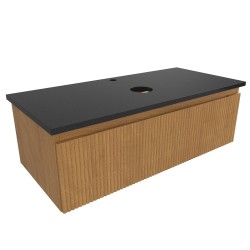 Kúpeľňová skrinka s krycou doskou SAT Evolution 98x30x44, 5 cm dub medový mat SATEVO100DMZ (SATEVO100DMZ)