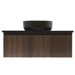 Kúpeľňová skrinka s krycou doskou SAT Evolution 98x30x44, 8 cm orech mat SATEVO100NAD (SATEVO100NAD)