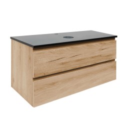 Kúpeľňová skrinka s krycou doskou z kameňa SAT B-Way 99x50x45 cm dub mat BWAY2100OAKTK (BWAY2100OAKTK)