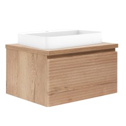 Kúpeľňová skrinka s umývadlom a krycou doskou Naturel Savona 98x43x44, 8 cm dub Halifax mat SAVONA100DHDU (SAVONA100DHDU)