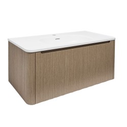 Kúpeľňová skrinka s umývadlom Naturel Austen 99x47,5x45 cm light pine mat AUSTEN100LP (AUSTEN100LP)