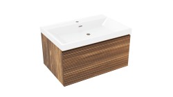 Kúpeľňová skrinka s umývadlom Naturel Elsa 79x35x45,5 cm eben mat ELSA80EBU4 (ELSA80EBU4)