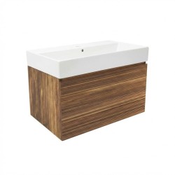 Kúpeľňová skrinka s umývadlom Naturel Elsa 79x35x45,5 cm ebenová dyha mat ELSA80EBU2 (ELSA80EBU2)