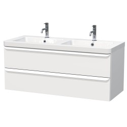 Kúpeľňová skrinka s umývadlom Naturel Pavia 120x53x49 cm biela mat biela úchytka PAVIA3120ZBI (PAVIA3120ZBI)