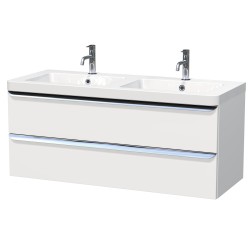 Kúpeľňová skrinka s umývadlom Naturel Pavia 120x53x49 cm biela mat chróm úchytka PAVIA3120ZCR (PAVIA3120ZCR)