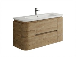 Kúpeľňová skrinka s umývadlom Naturel Shelley 119x50x45 cm dub mat SHELLEY120OAK (SHELLEY120OAK)