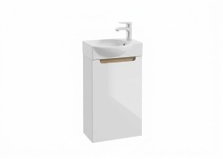 Kúpeľňová skrinka s umývadlom Naturel Stilla 39x60x22 cm biela lesk STILLAD04008UBR (STILLAD04008UBR)