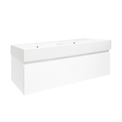Kúpeľňová skrinka s umývadlom SAT B-WAY 119x30x45 cm biela lesk BWAY120WU2 (BWAY120WU2)