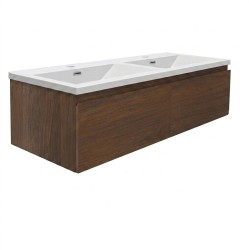 Kúpeľňová skrinka s umývadlom SAT B-Way 119x30x45 cm orech mat BWAY120NUTU4 (BWAY120NUTU4)