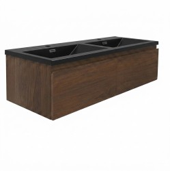Kúpeľňová skrinka s umývadlom SAT B-Way 119x30x45 cm orech mat BWAY120NUTU4BKM (BWAY120NUTU4BKM)