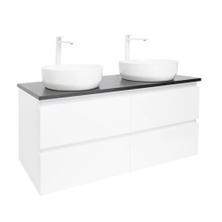 Kúpeľňová skrinka s umývadlom SAT B-Way 119x50x45 cm biela lesk BWAY2120WTK2BB (BWAY2120WTK2BB)