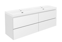Kúpeľňová skrinka s umývadlom SAT B-Way 119x50x45 cm biela lesk BWAY2120WU4 (BWAY2120WU4)