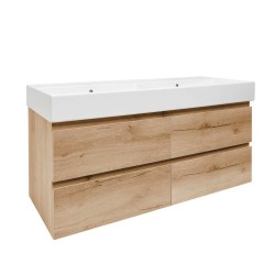 Kúpeľňová skrinka s umývadlom SAT B-Way 119x50x45 cm dub mat BWAY2120OAKU2B (BWAY2120OAKU2B)