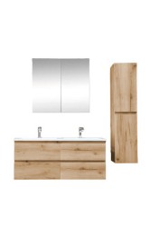 Kúpeľňová skrinka s umývadlom SAT B-Way 119x50x45 cm dub mat KSETBWAY24 (KSETBWAY24)