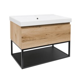 Kúpeľňová skrinka s umývadlom SAT B-WAY 59x30x45 cm dub mat BWAY60OAKFU1 (BWAY60OAKFU1)