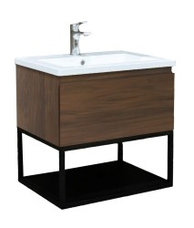 Kúpeľňová skrinka s umývadlom SAT B-Way 59x30x45 cm orech mat BWAY60NUTU (BWAY60NUTU)