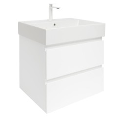 Kúpeľňová skrinka s umývadlom SAT B-Way 59x50x45 cm biela lesklá BWAY260WU2BBI (BWAY260WU2BBI)