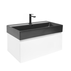 Kúpeľňová skrinka s umývadlom SAT B-WAY 79x30x45 cm biela lesk BWAY80WU2BB (BWAY80WU2BB)